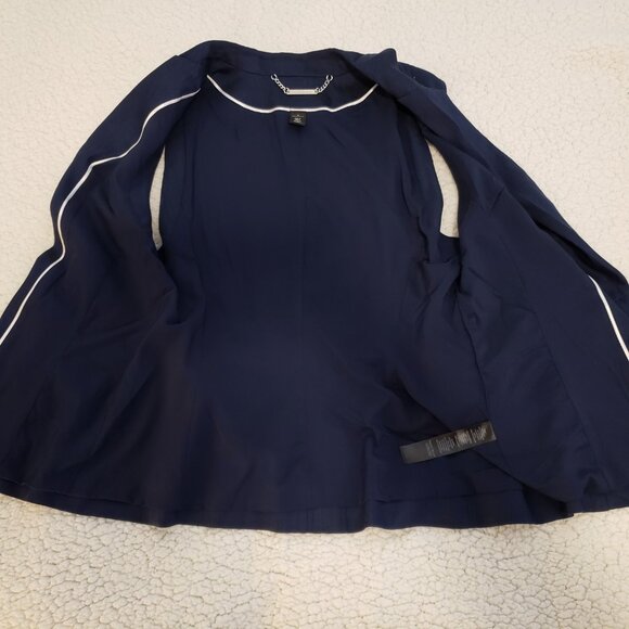 (EUC) White House Black Market Linen-Blend Dobby Vest (Size 10) - Picture 8 of 10